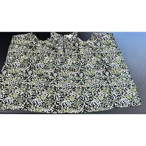 Michael Michael Kors Womens Handkerchief Hem Top Bright Limeade Sz 1X NWT P1-103